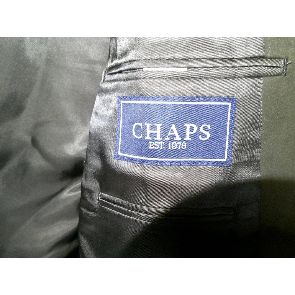 Chaps Brown Microfiber Sport Coat‎ Blazer Two Button Classic Fit Polyester 42L